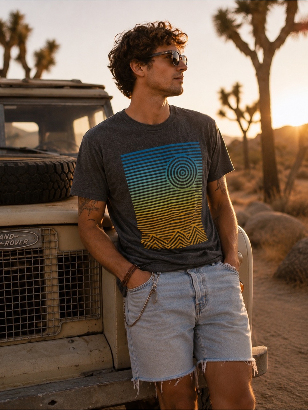 Coachella 2014 Official Festival Graphic Band Tee‎ Charcoal  Unisex Shirt S